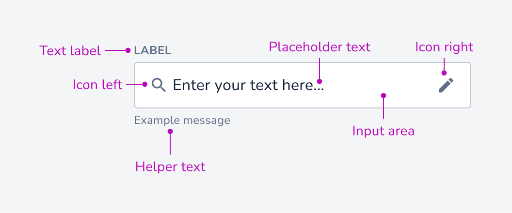 Overview | Text input | Made with Supernova