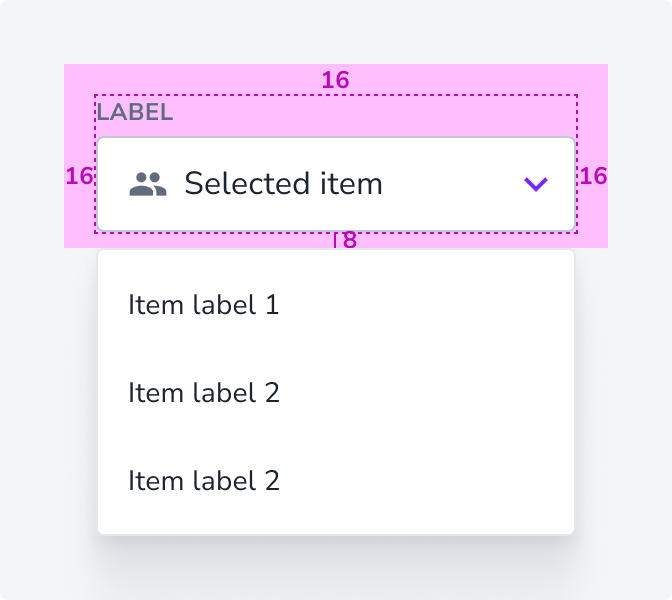 Overview | Dropdown button | Made with Supernova
