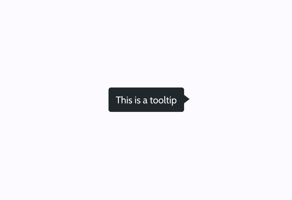 Infobulle à gauche d'un élément