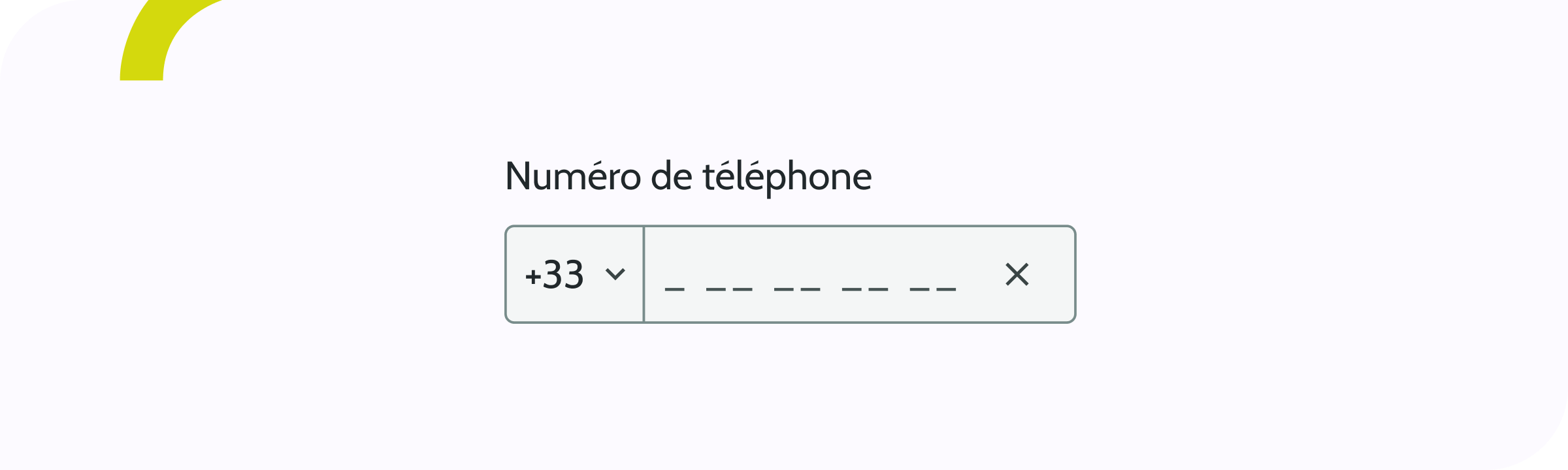 Input phone - Bandeau