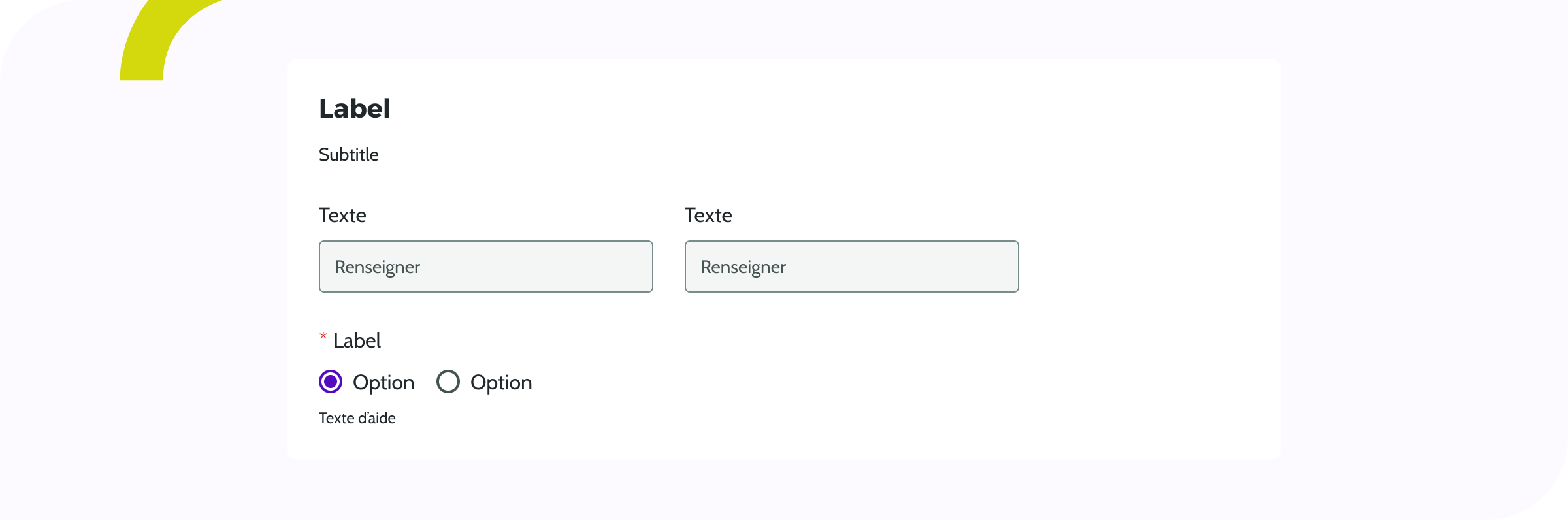 Groupe de champs - Bandeau