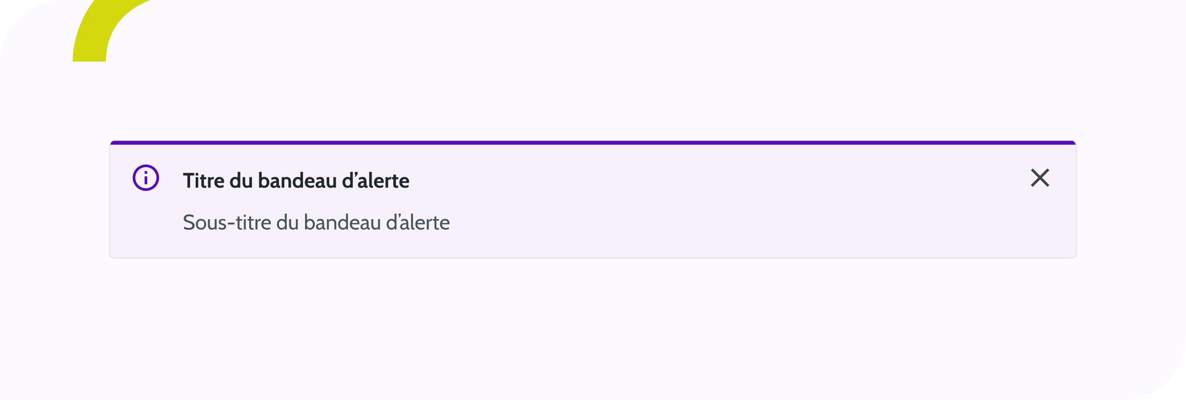 Alert - Bandeau