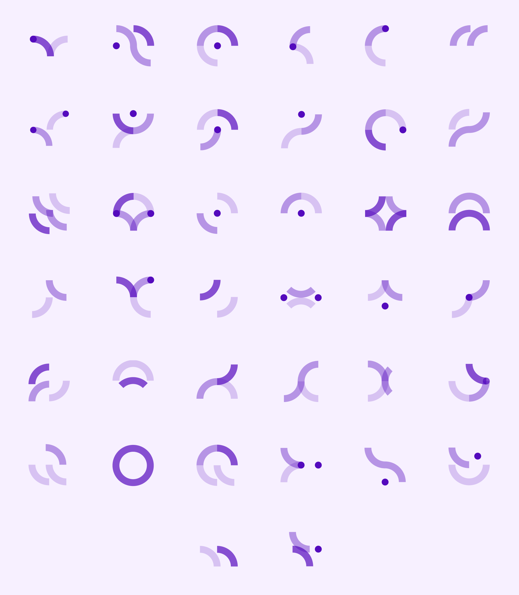 Graphic Elements - square - on purple background