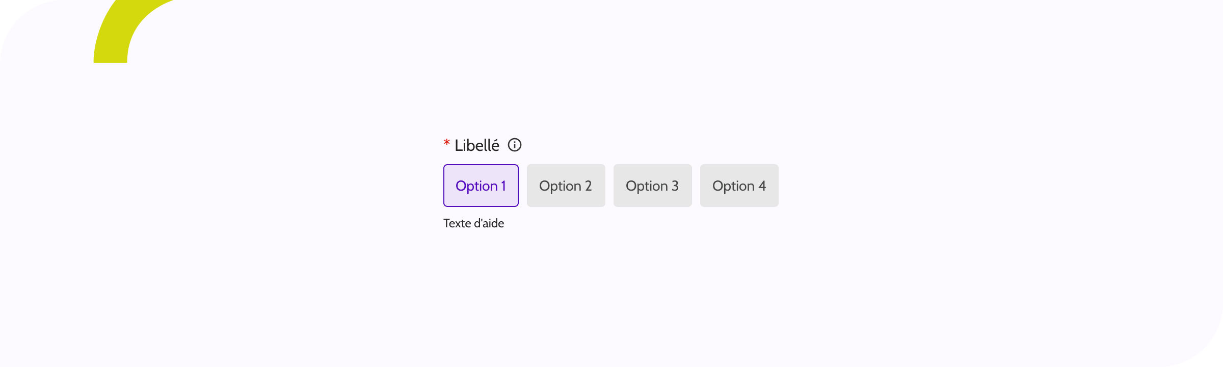 Radio bouton - Bandeau