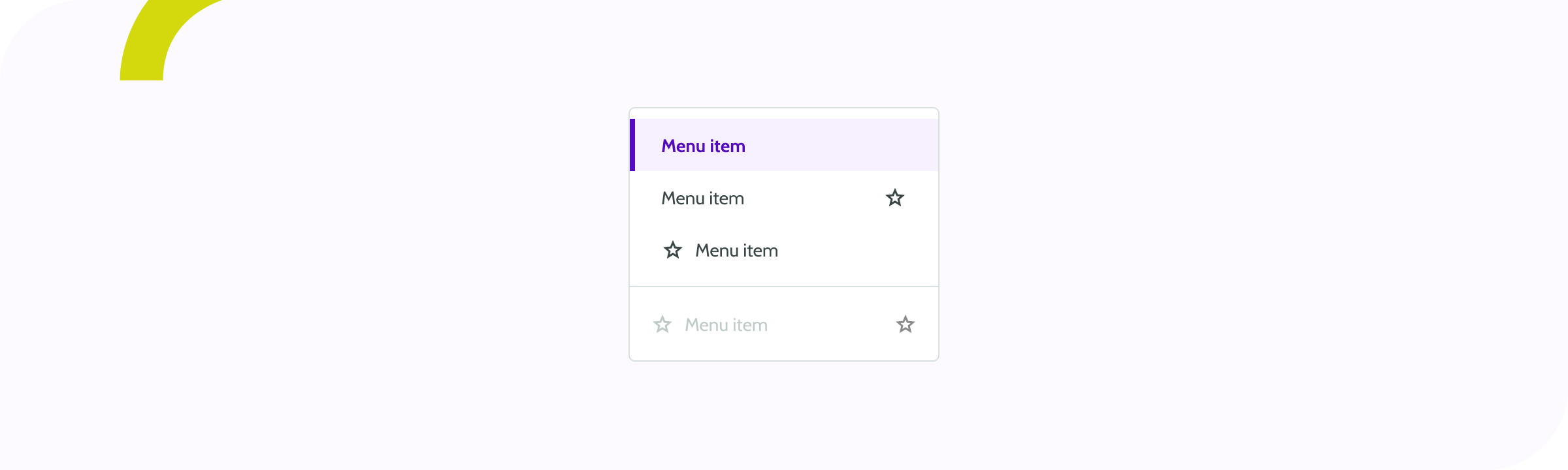 Menu - Bandeau