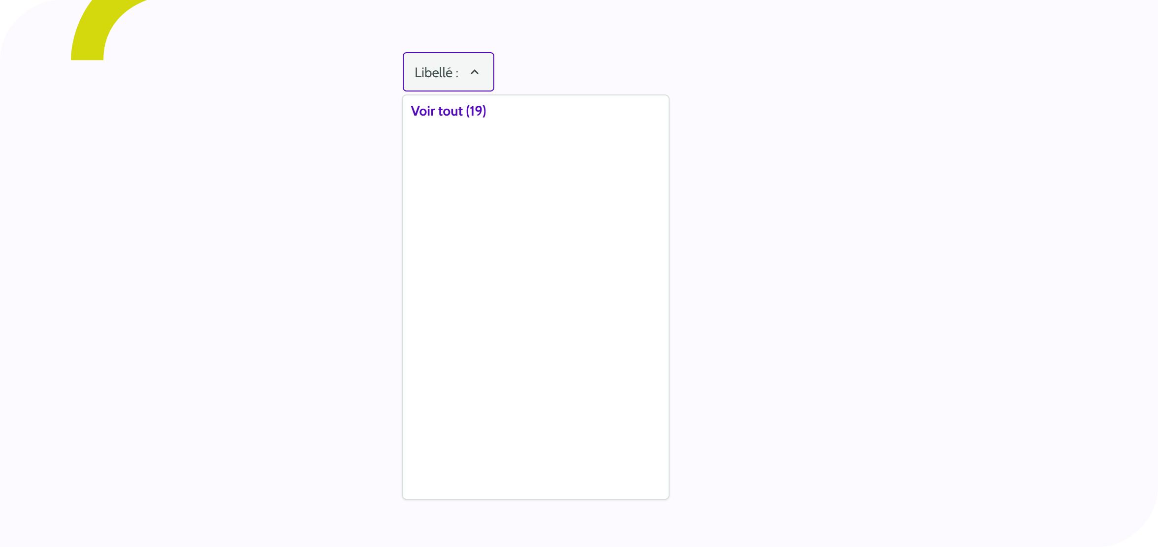 Filter button - Bandeau