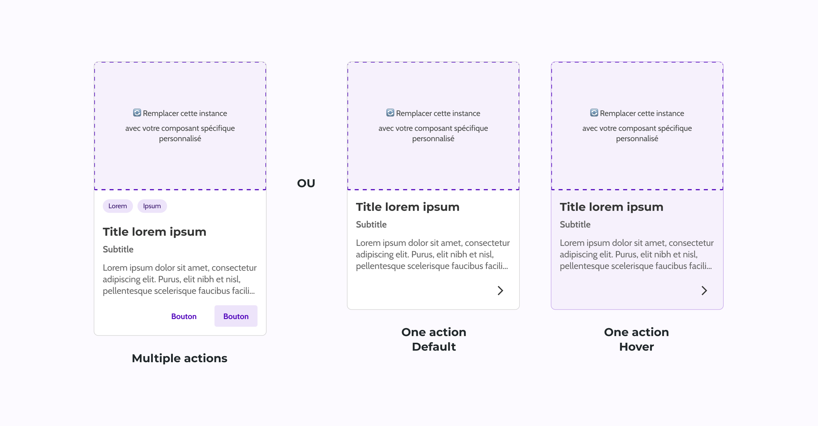 card - multiple or one actions