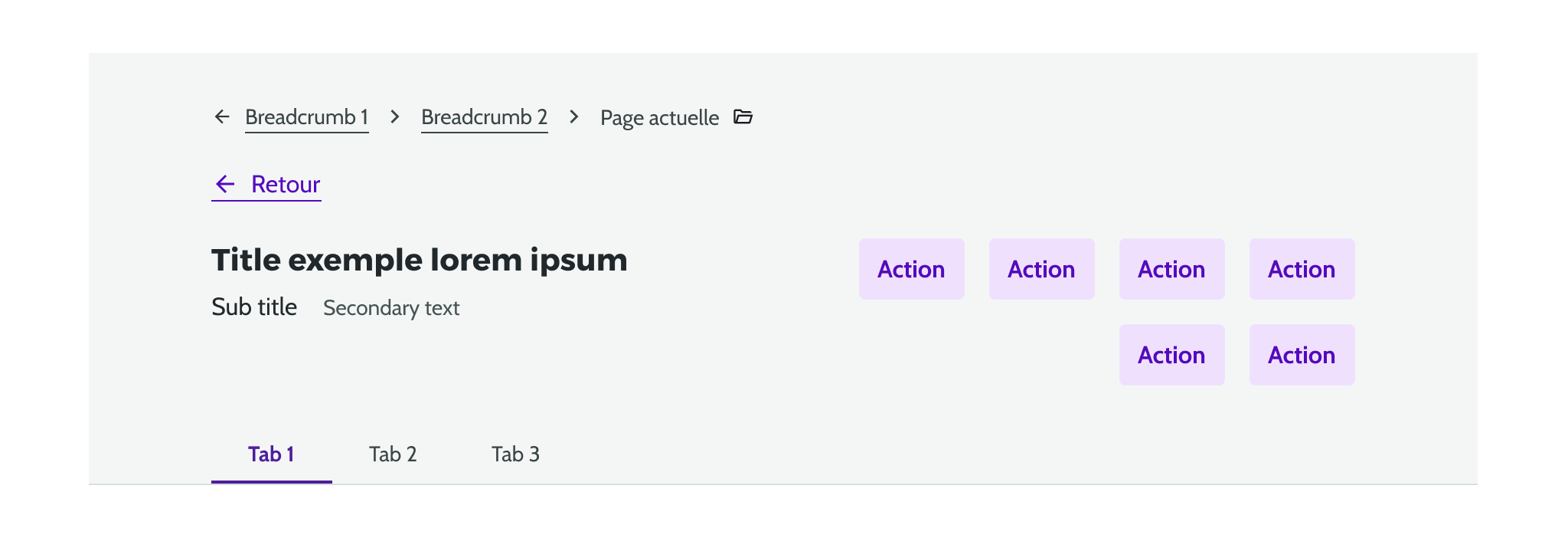Mauvaise pratique - Page Header