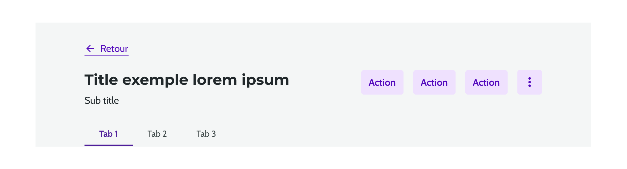 Bonne pratique - Page Header