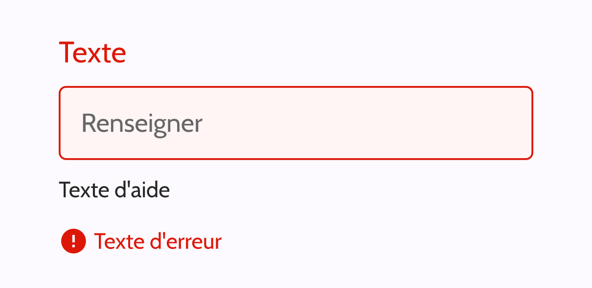Message d'erreur 