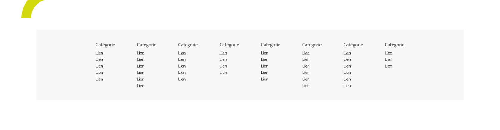 Footer site map - Bandeau