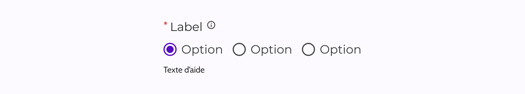 Radio group - Horizontal