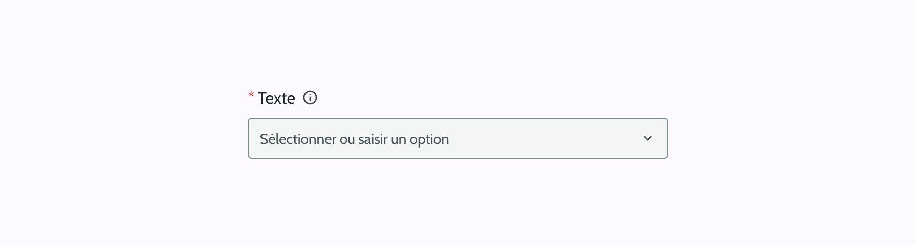 Combobox à selection unique