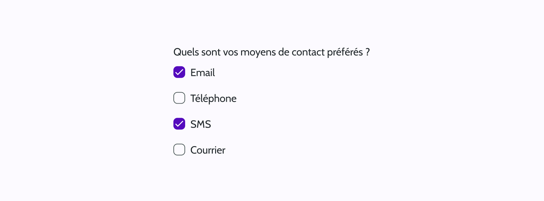Checkbox group - Exemple 1