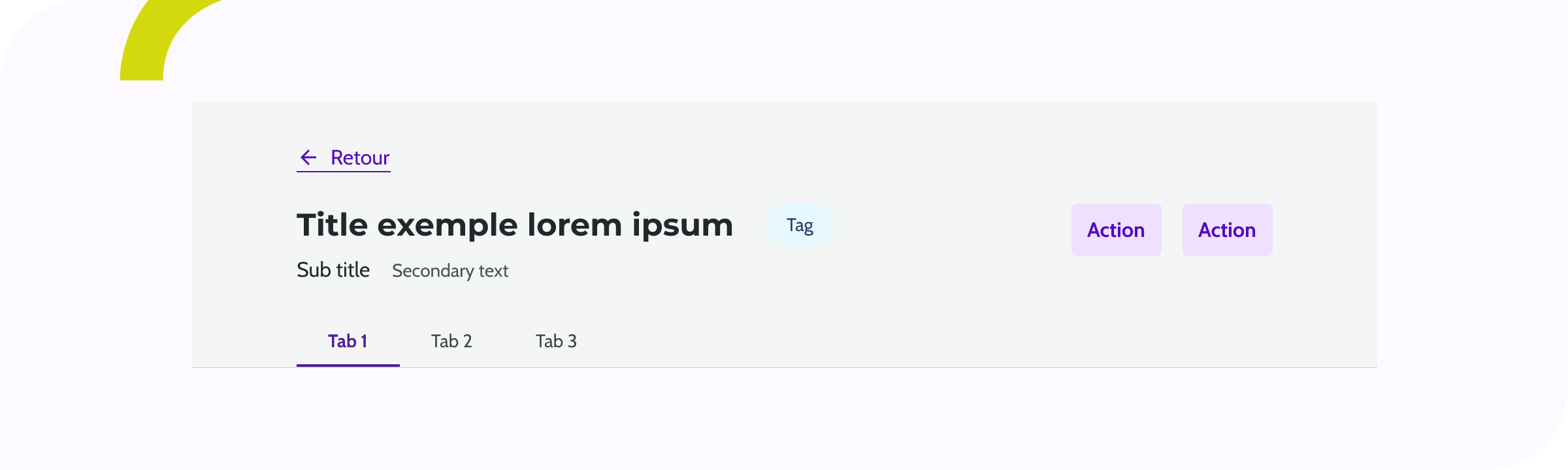 Page Header - Bandeau