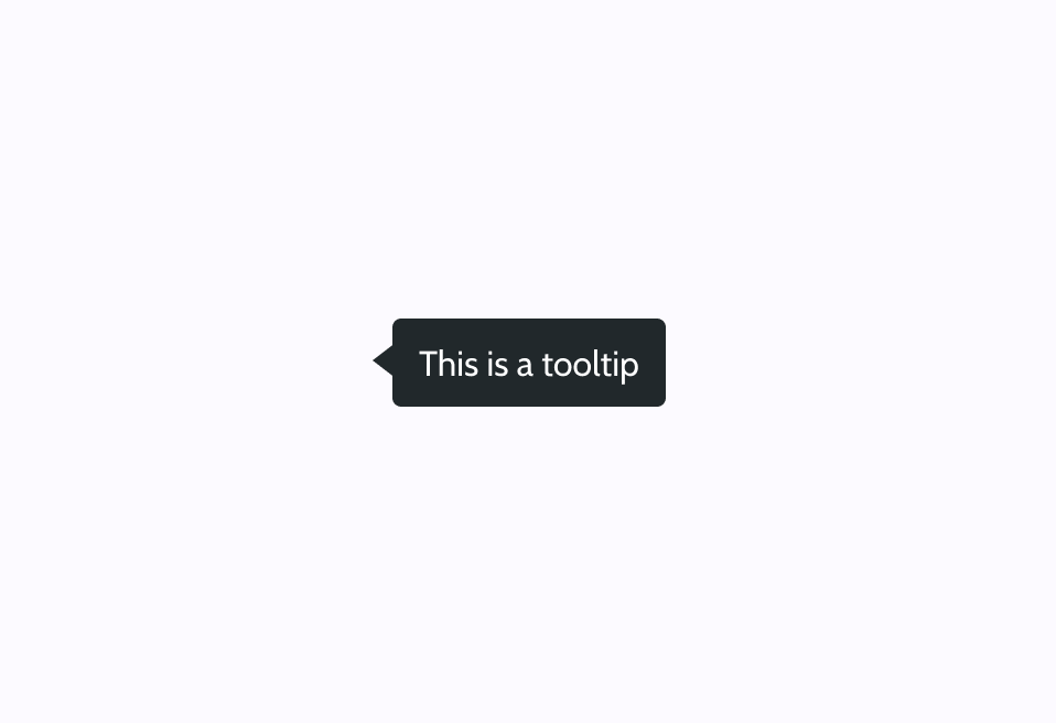 Infobulle à droite d'un élément