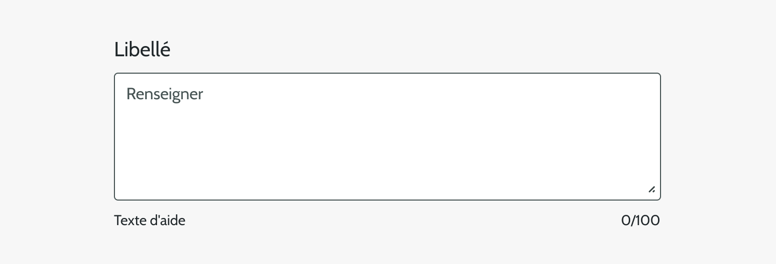 Textarea - Fond gris