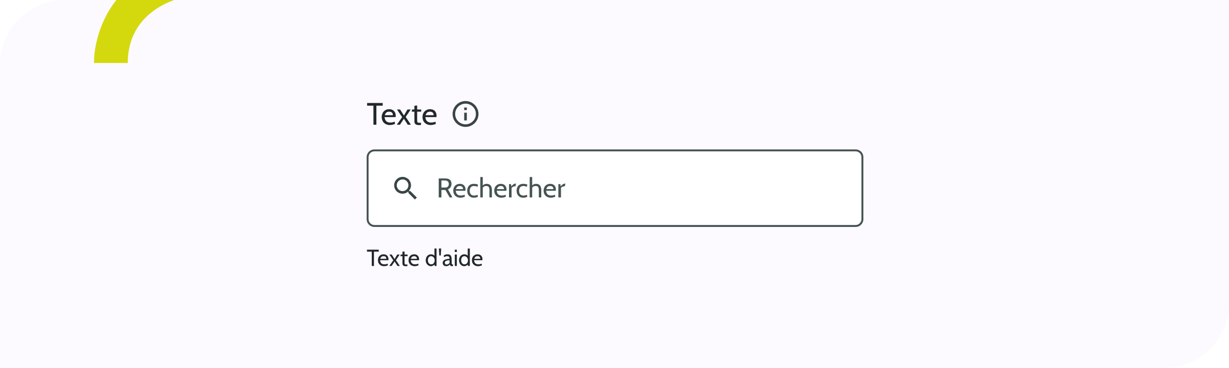 Search Input - Bandeau