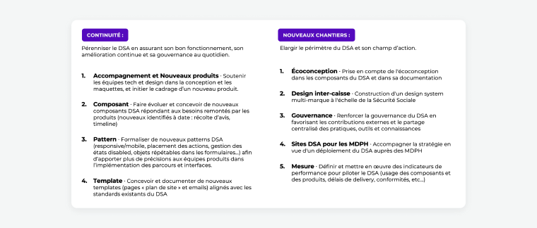 Semestre 1 2026 : les principaux chantiers du DSA