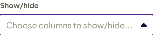 2. Press “return” to open the dropdown 