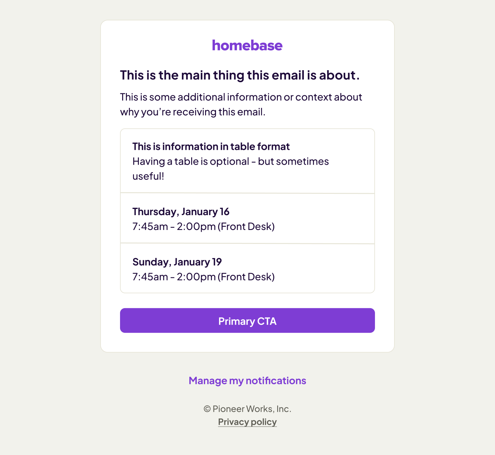 Base template - desktop
