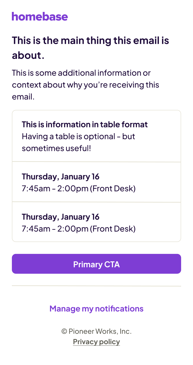 Base template - mobile