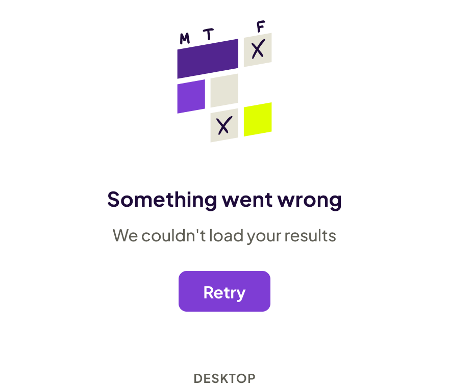Something went wrong
                                                                                                                                                                                                                                                                     We couldn't load your results