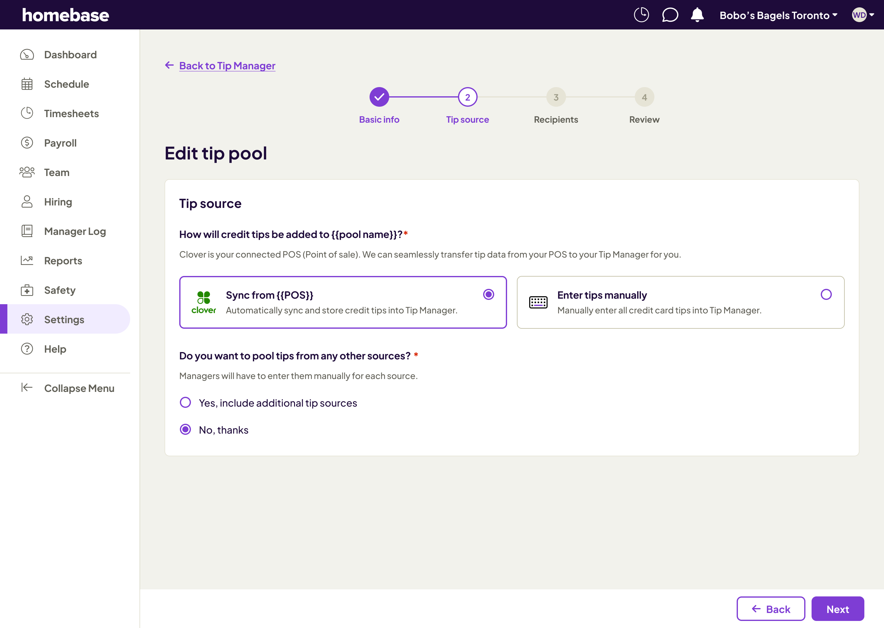 Example #2 - Stepped experience