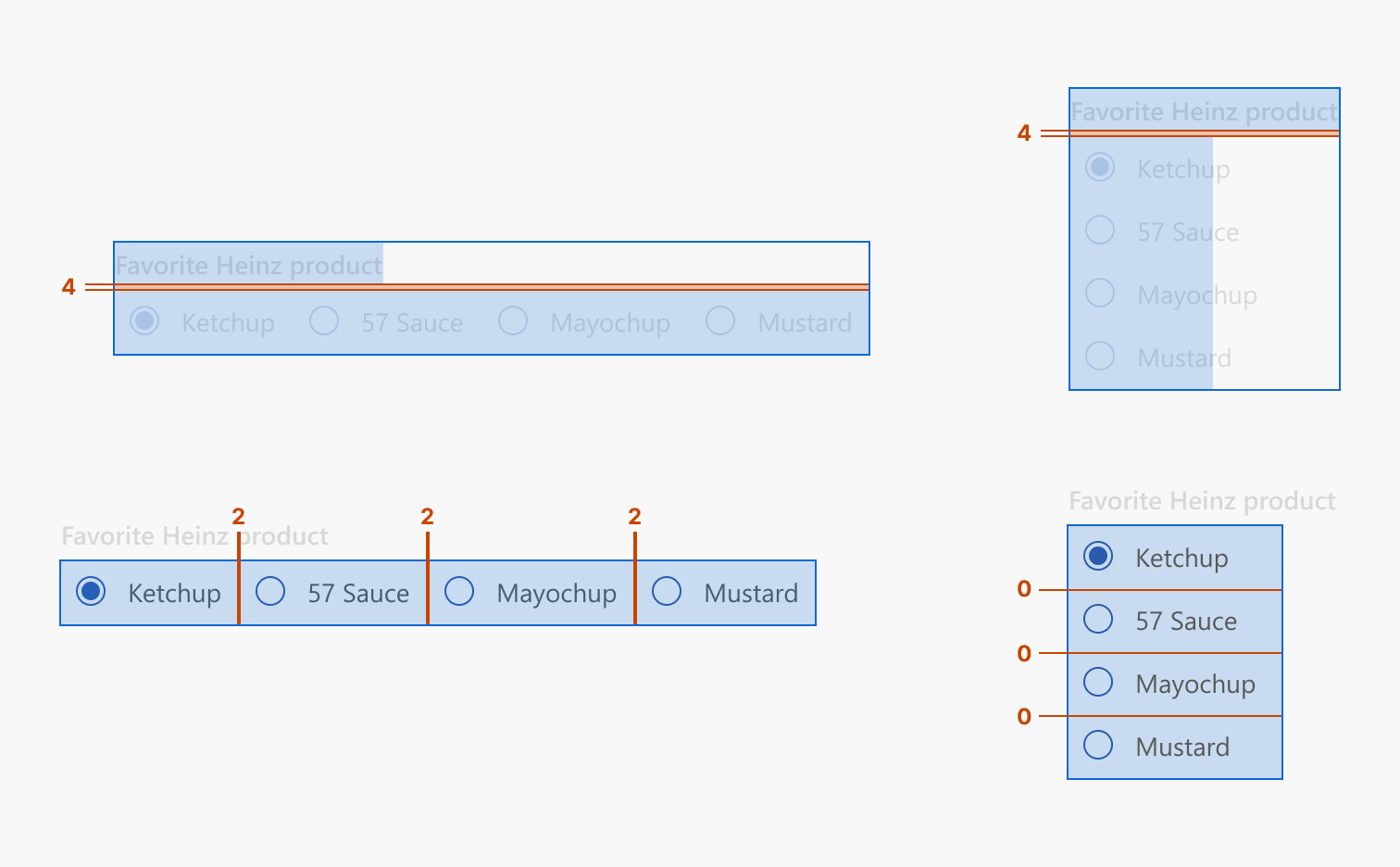 Image of checkbox groups spacing