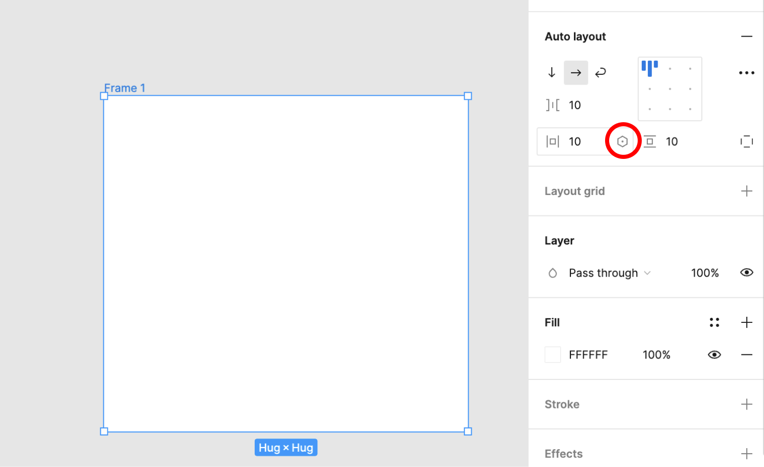Numerical variables are triggered from the hexagon icon