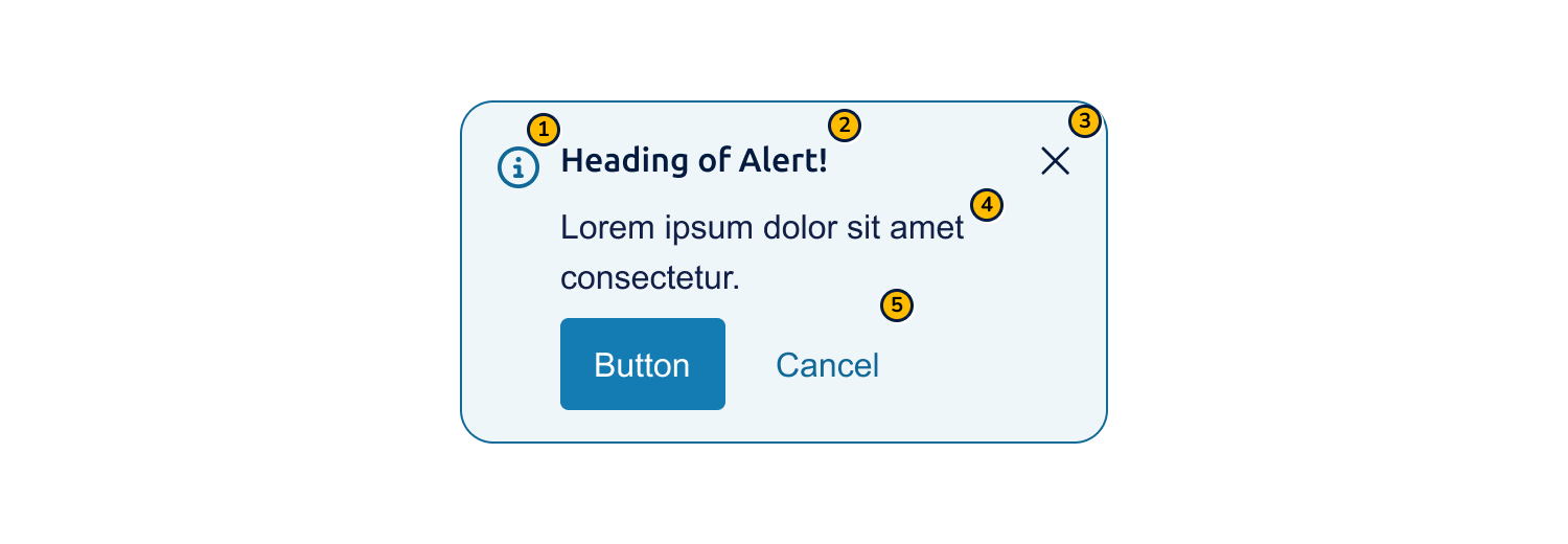 React Native alert in the information variant