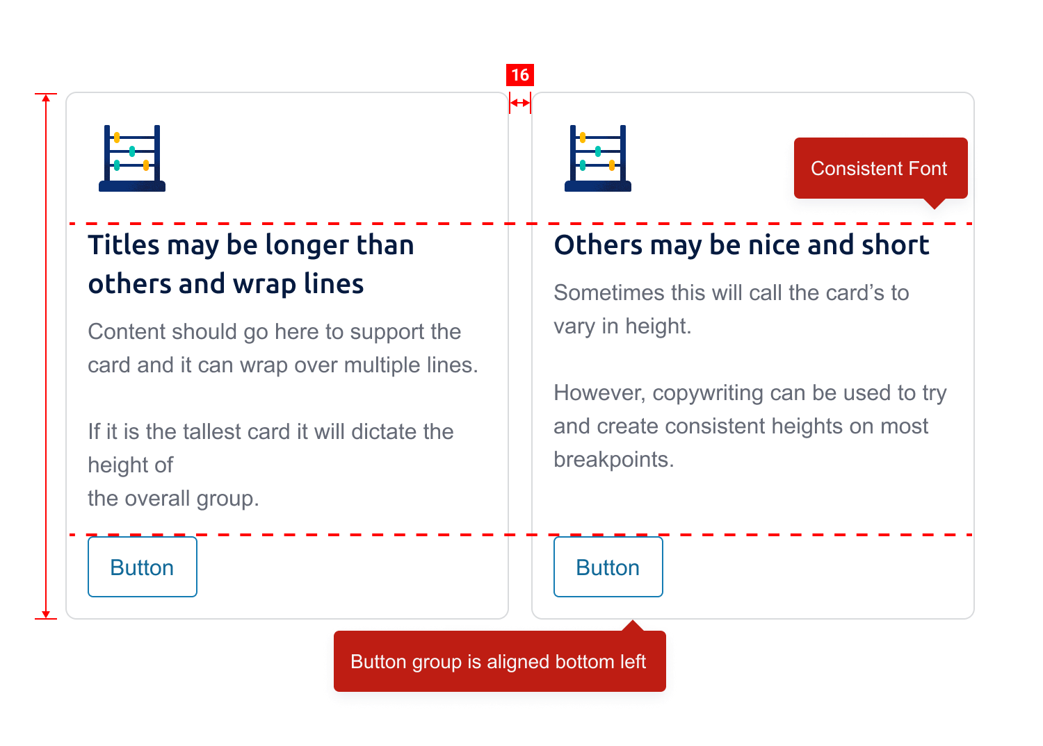 Card Alignment Example
