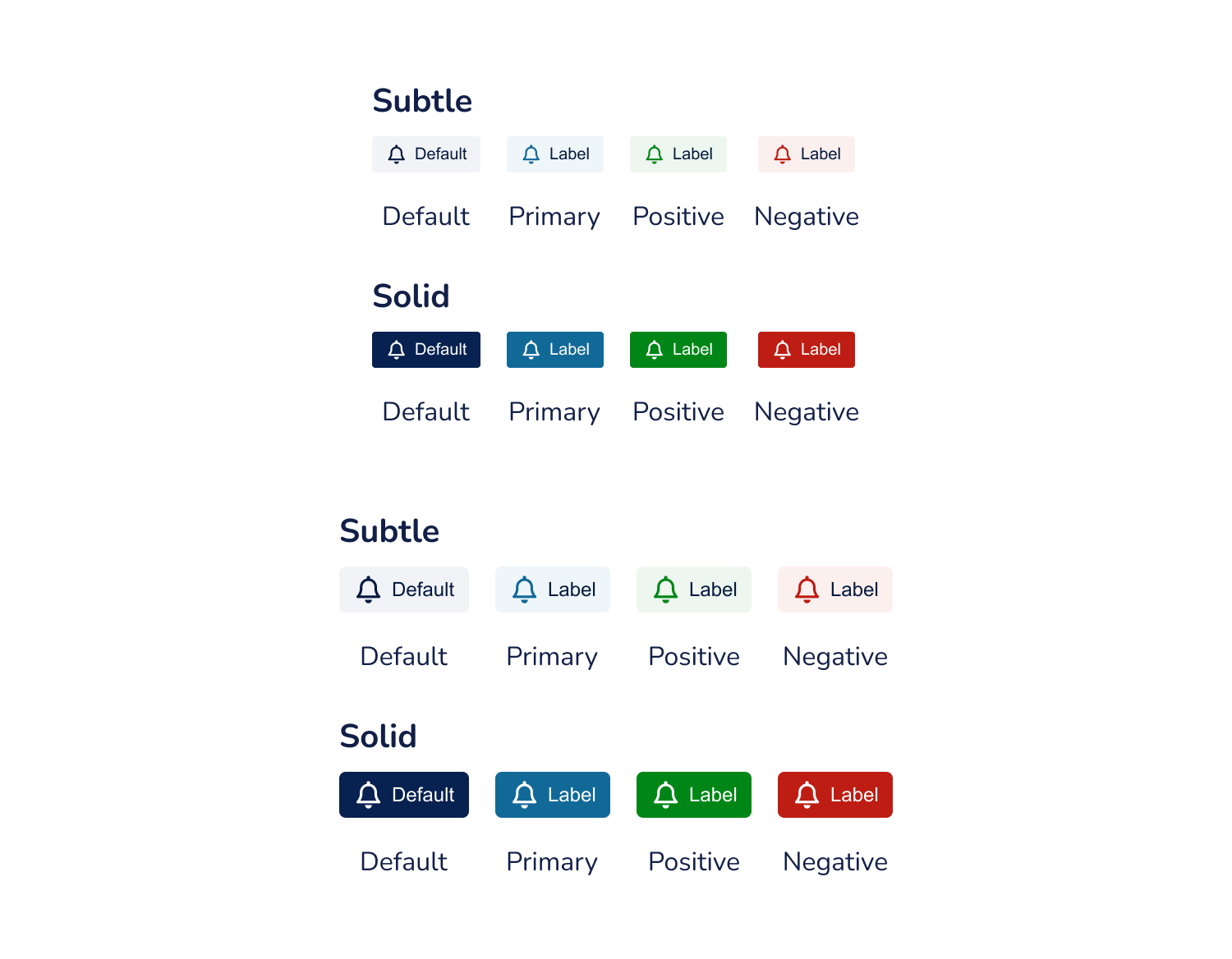 React Native badge components on the default surface