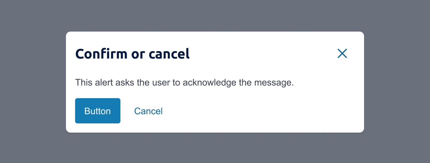 Confirm or Cancel