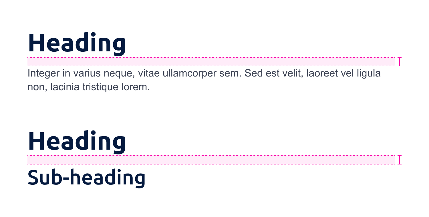 Heading & body text white-space