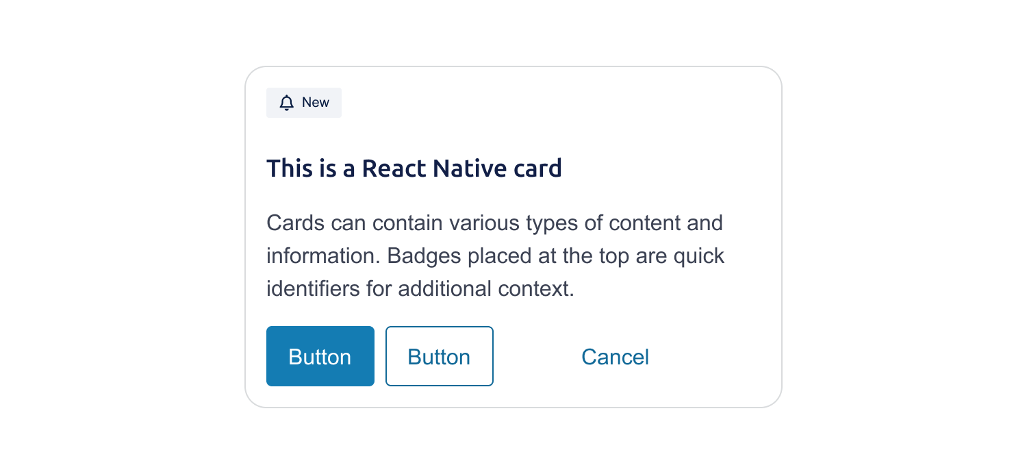 Badge in a React Native card
