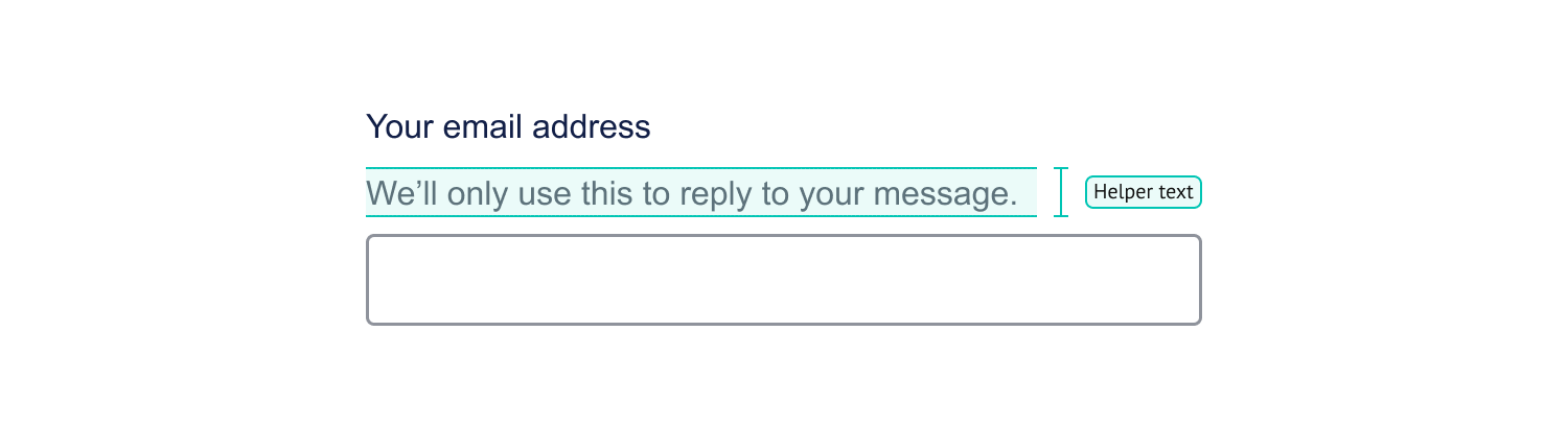 An example of helper text
