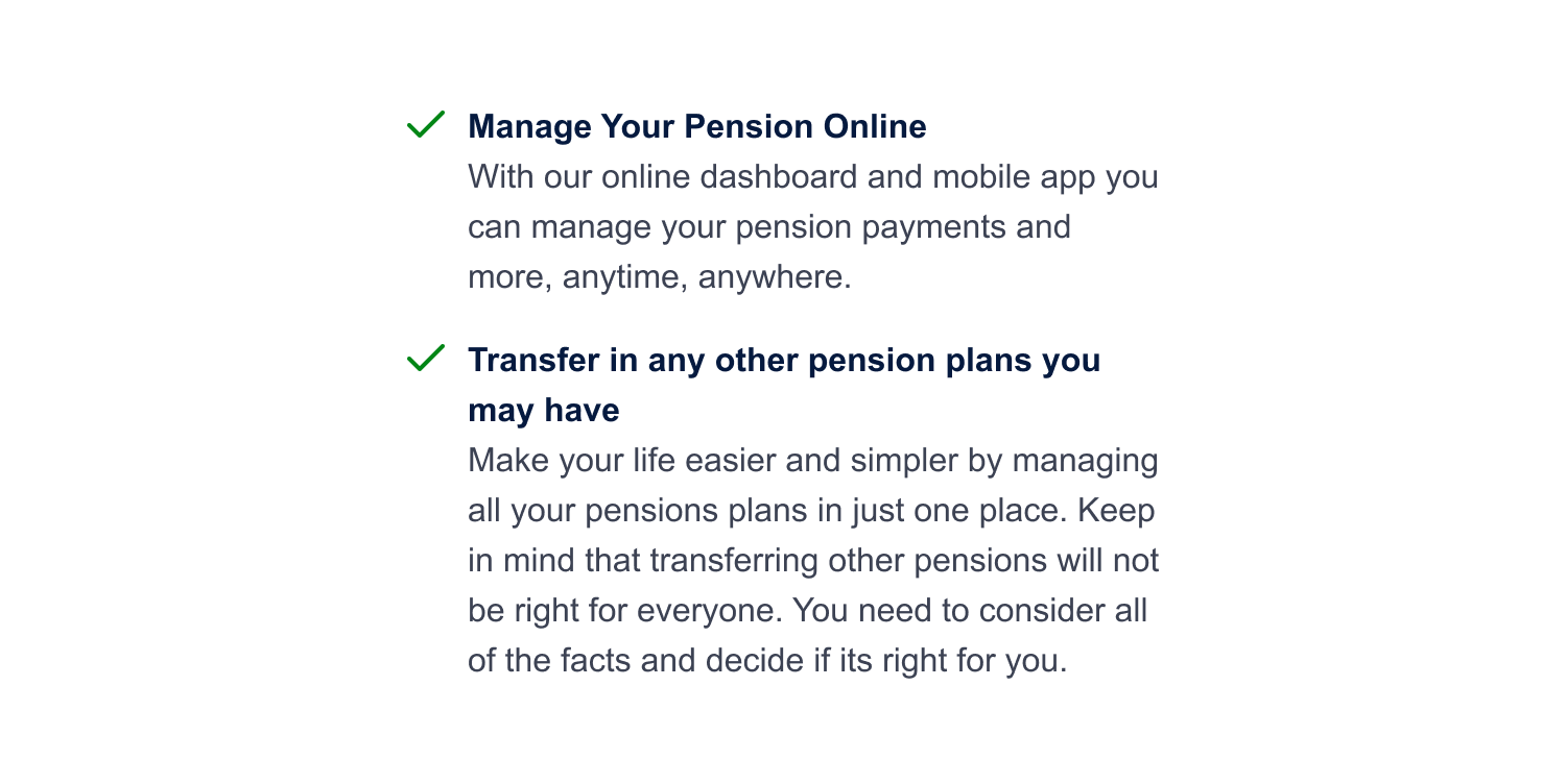 Example of checklist being used to show what actions a user has completed