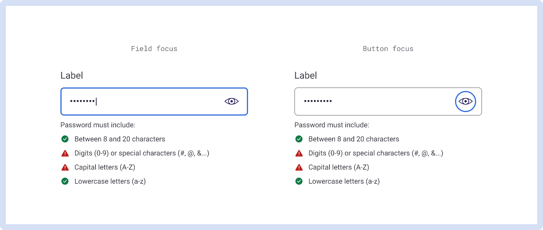 Accessibility | Input Password | Welcome by Accor