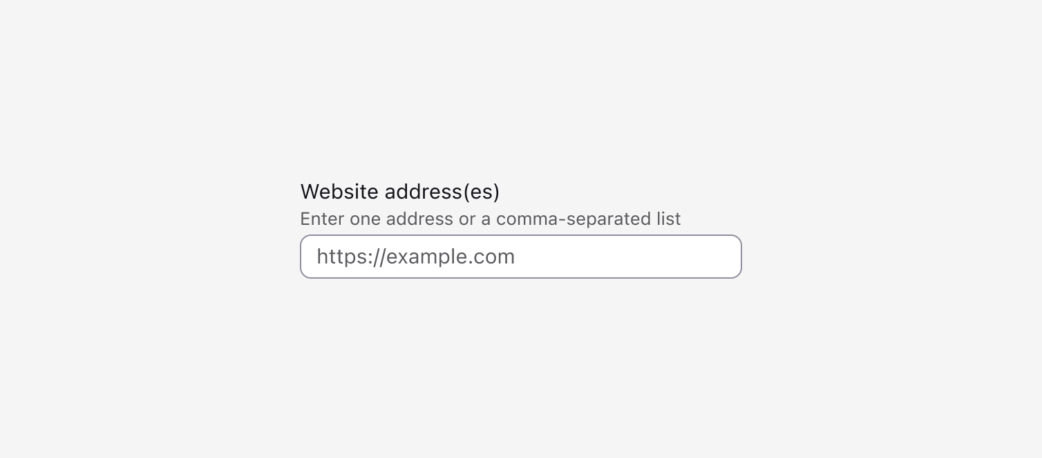 Input Text Description