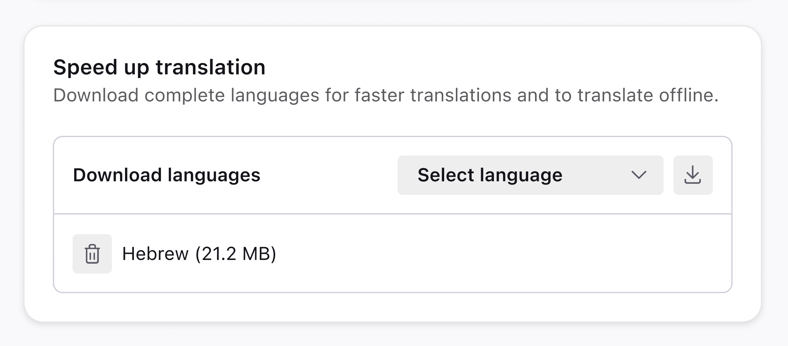 Inline label, dropdown, and button