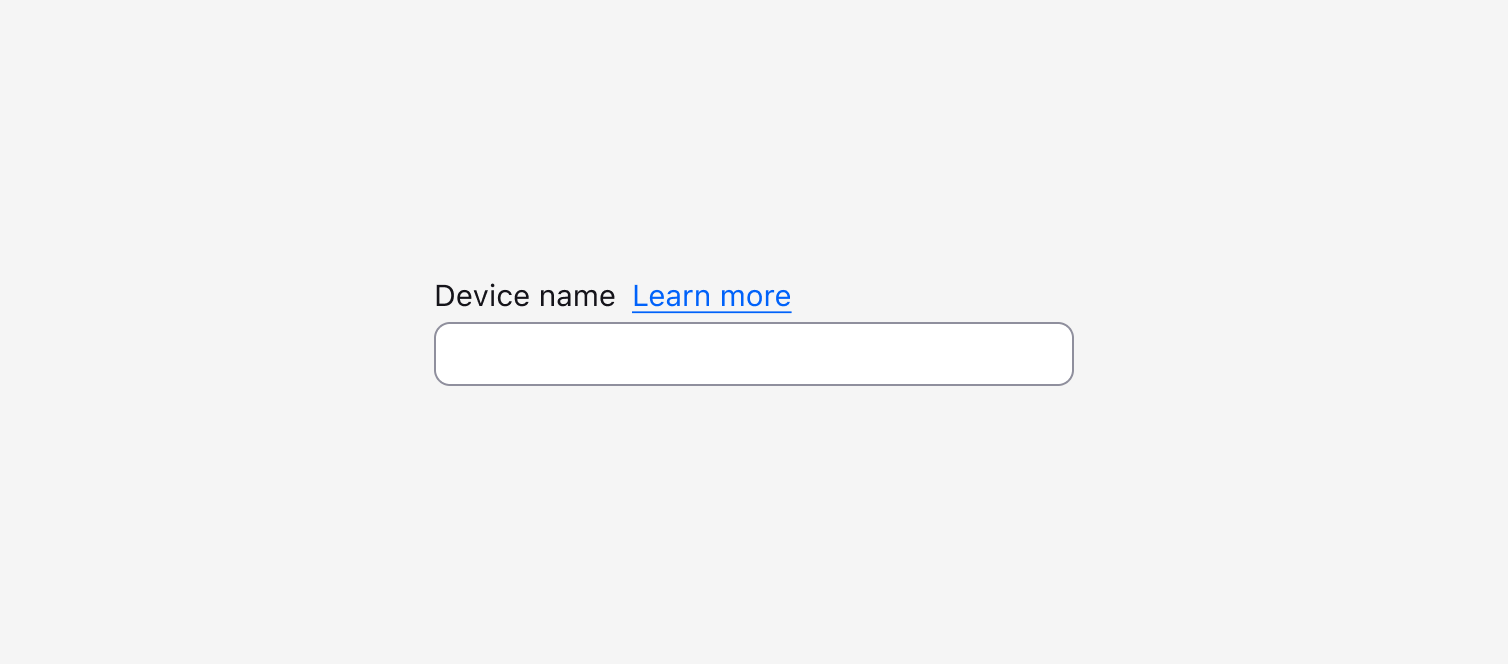 Input Text Support Link