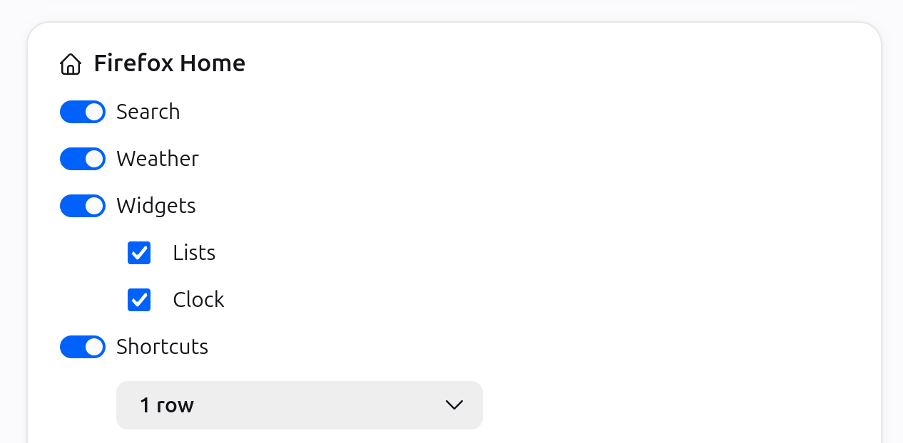Nested recent activity customizations
