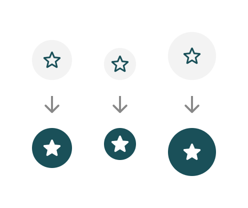 Overview | Toggleable icon button | Made with Supernova
