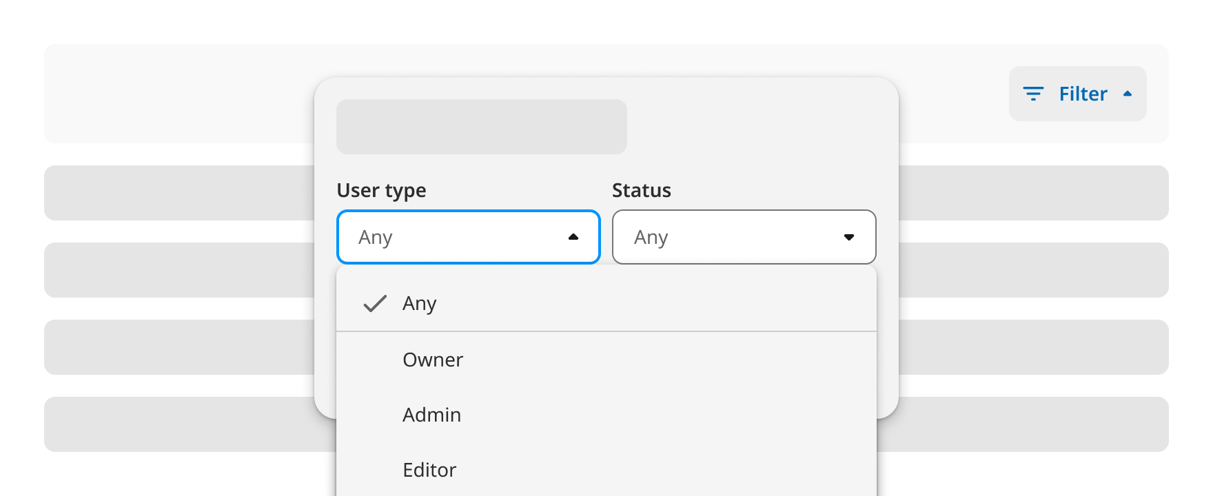 Overview | Sort and Filter | Made with Supernova