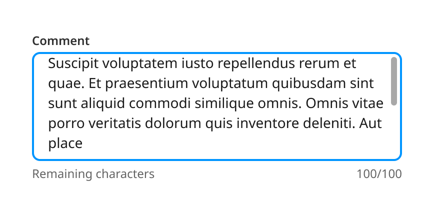 Overview | Text area | Made with Supernova
