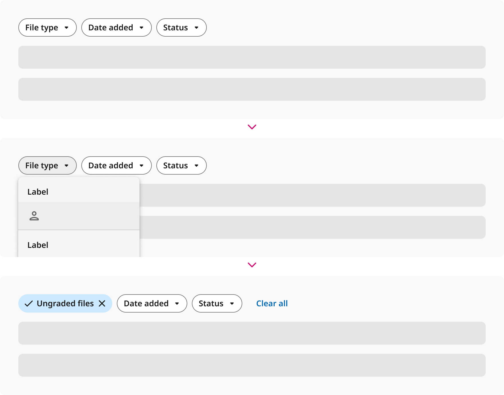 Overview | Sort and Filter | Made with Supernova
