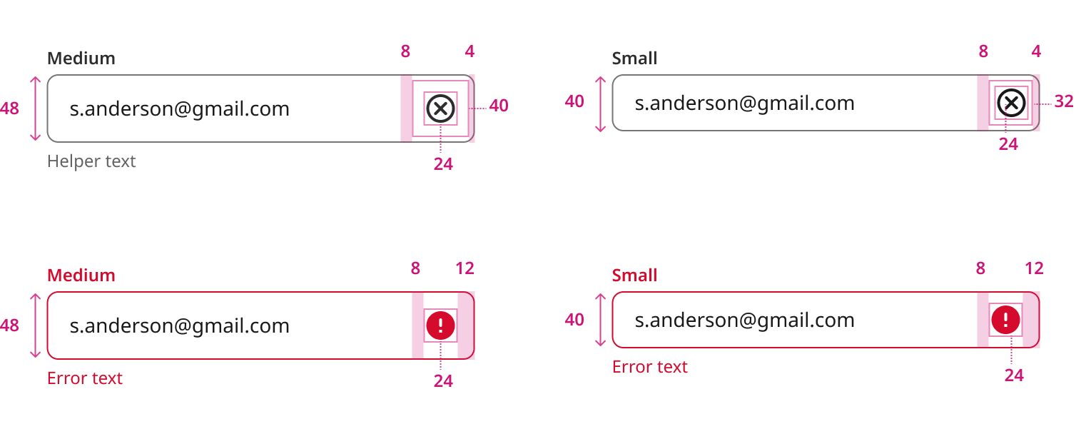 Overview | Text input | Made with Supernova