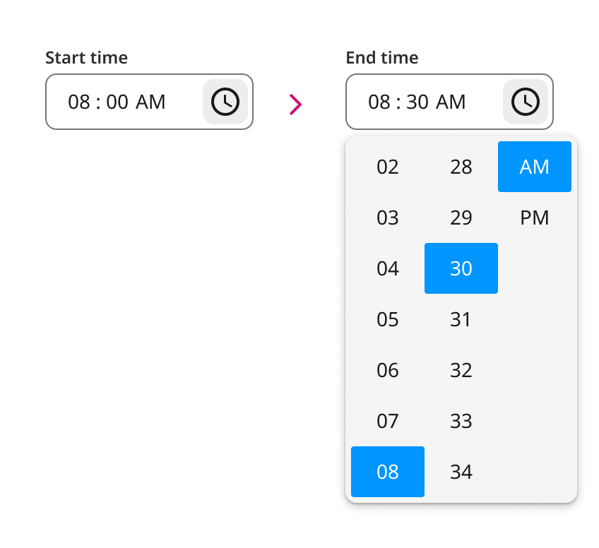 Overview | Time input | Made with Supernova