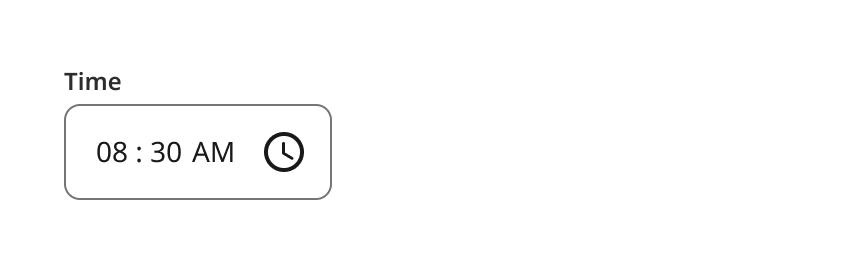 Overview | Time input | Made with Supernova